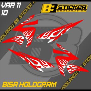 Stiker Motor Vario Led  Sticker Striping Variasi Lis Motor Vario Led 125 150 RACING Var 11