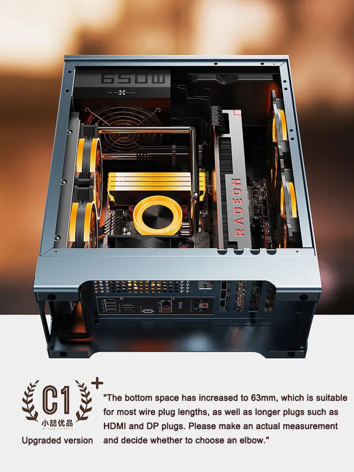 ZZAW C1 All Aluminum MATX/ITX Computer Case Support ATX Power