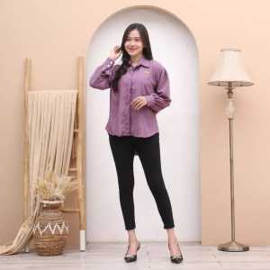 ATASAN ZARA KEMEJA JEANS OVERSIZE WANITA BLOUSE DENIM KEMEJA JINS WANITA TERBARU KOREAN STYLE KEKINIAN