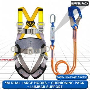Fall Protection Harness Five-point harness Construction Adjustable Belt With Double Hook + Buffer Bag