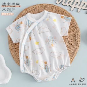 Baby a Summer-style thin short-sleeved romper for baby girls breathable summer clothing for newborns