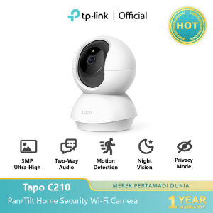TP-Link Tapo C210 (1/2 pcs) 360° 3MP/2K CCTV Pan/Tilt Kamera Keamanan Rumah Wi-Fi Kamera IP Nirkabel Penglihatan Malam Kamera Pengawasan Bayi Audio Dua Arah TP LINK TPLINK