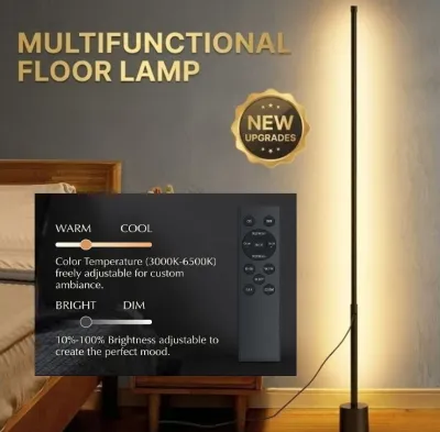 [SG] 160CM / 180CM Modern Nordic LED Floor Lamp: Minimalist Standing Light for Living Room Bedroom & Study. Sleek Night Lighting