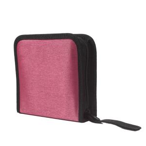 Portable DVD Case- 40 Capacity Mercerized Fabric Storage Bag Holder with Zipper for Home Car DVD Box Bags