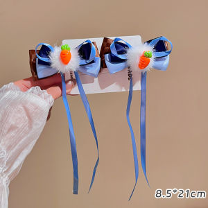 TUmama Kẹp tóc tai thỏ dễ thương với Bowknot và ngôi sao cho trẻ em thiết kế động vật hoạt hình hoàn hảo cho Phụ kiện tiệc trẻ em