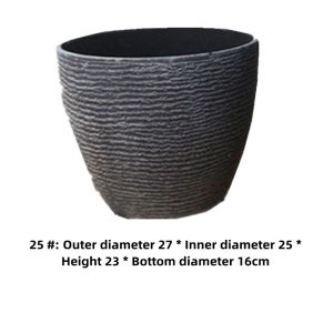 flower pot pasu bunga plastik garden Nordic contracted oversized thickening plastic flower POTS imitation ceramic sitting room balcony ground kind of resin imitation stone deep basin Beautiful and durable