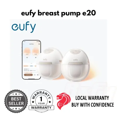 eufy Breast Pump E20 Hands-Free Heated Electric Breast Pump App Control Hospital Grade Suction Portable 24mm flange