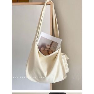 [ SG Ready Stocks ] Korean Style Canvas Tote Bag | Large Capacity Shoulder Bag