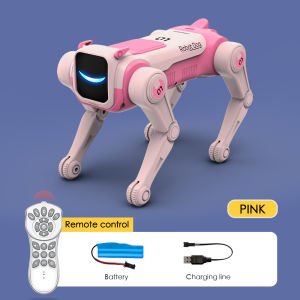 Robot Dog 2.4GHz Magical Stunt Robot Dog Lightning Flip Voice Command Cool Light Stunt Moves Smart Programming Music & Dance