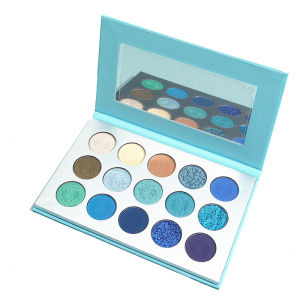 Neza Waterproof Blue Series Eyeshadow Palette 15 Warm Colors/Set Matte Pearlescent Eyes hadow Mud Long-lasting Color Party Professional Cosmetics