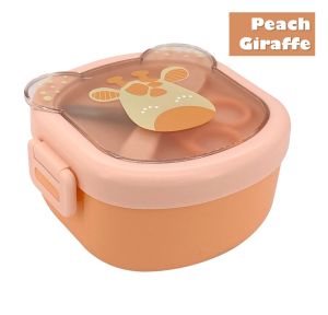 Hogokids Baby Bowl Set Food Container with Spoon & Scissor Portable Travel Mealtime Set Warming Bowl Lunch Box