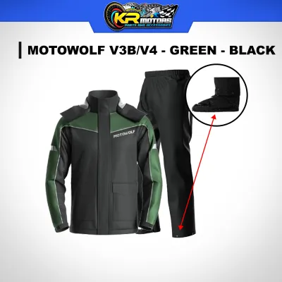 Motowolf Raincoat V3B & V3C (V4) Rain Coat Version 4 Upgraded Waterproof and Windproof Raincoat with Carry Bag - Original