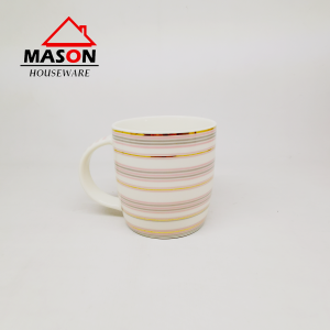 MASON Mug Kermaik / Mug Teh / Mug Kopi Motif Pink Colour 92cm