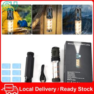 [Local Delivery] 3 in 1 Camping Lantern USB Rechargeable Telescoping Tripod Outdoor Light Waterproof Flashlight with Triangle Bracket for Outdoor Camping