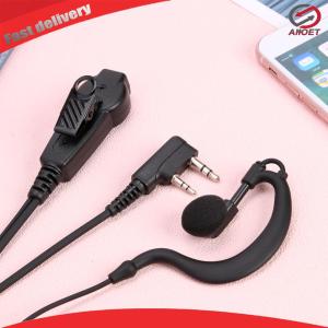 PU Wired Walkie Talkie Headset Earphones K-Plug Radio Earpiece Headset Dual PTT G Type with Microphone for Kenwood Baofeng 888S TYT