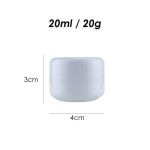 Cudlio Botol Krim Kembara Kalis Air Travel Friendly White Cream Container Jars Premium Quality Portable Beauty Storage For Vacation Weekend Getaway Flight Approved TSA Compliant Leak Proof Compact Lifestyle Essentials Lightweight 防漏旅行化妆品罐 DD