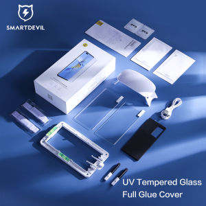 SmartDevil Full Glue UV Tempered Glass Film for Samsung S23 Ultra Full Screen Full Coverage Film Clear Screen Protector