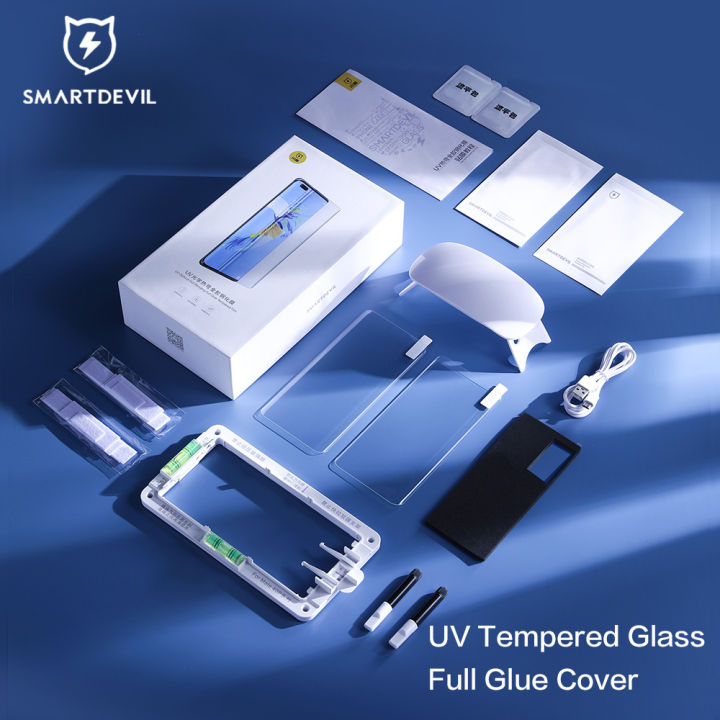 SmartDevil ฟิล์มกระจกนิรภัยติดกาวทั่วทั้งแผ่น UV สำหรับ Xiaomi 14 Pro 14 Pro Xiaomi อัลตร้า Xiaomi 13 Pro Xiaomi พิเศษ12 Pro Mi 12S 12X 12SPro 12sUltra Xiaomi 11 Pro Mi 11 Ultra Xiaomi 10 Pro Mi 10S Mi 10S ป้องกันลายนิ้วมือปกป้องหน้าจอเป็นพิเศษ