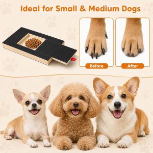 Stress-Free Pet Nail File Board Soothing Wooden Sandpaper Board Scratcher Sturdy Nail Dog Care Puppy