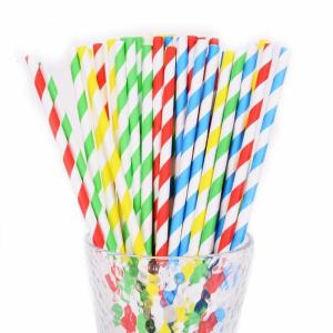 หลอดดูดสำหรับทิ้งหลอดดูดน้ำรีไซเคิลได้ Kertas Sedotan งานปาร์ตี้หลอดดูดน้ำหลอดใช้ดื่มเหมาะสำหรับการชุมนุมใดๆ100ชิ้น