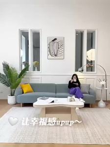 [SG Sellers] Fabric SofaHouseholdCream StyleSkin-Friendly Australian FlannelSmall Sofa