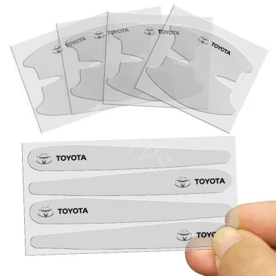 8Pcs Car Door Handle Stickers Transparent Anti-Scratch Protection Film For Toyota Calya Razie Yaris Wish Corolla Cross Avanza Rush Kijiang Innova Accessories