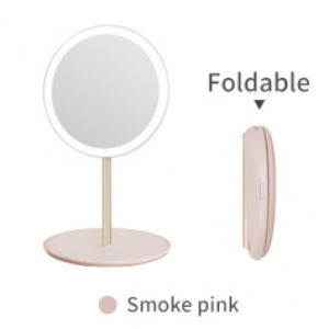 Premium LED illuminated Travel Makeup Mirror Foldable Mirror With Led Lights For Traveling Rechargeable Makeup Mirror