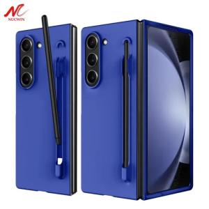 Luxury Skin Feeling PC Case for Samsung Galaxy Z Fold 8 7 6 5 Ultra Case S Pen Holder and Pen Stylus Storage Slot ZFold 8 Cover