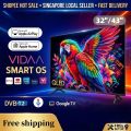 [Free Setup] QLED Smart TV 32 43 inch Google TV Apple AirPlay Digital TV Netflix YouTube Dual WiFi Google Play. 