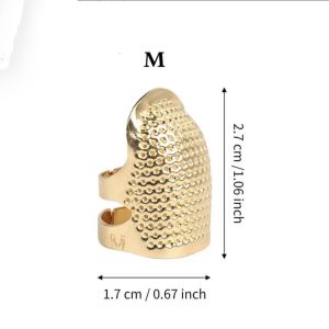 Dụng cụ bảo vệ ngón tay bằng kim loại MÀU VÀNG khi may vá được sử dụng trong ngành may mặc (1 cái)