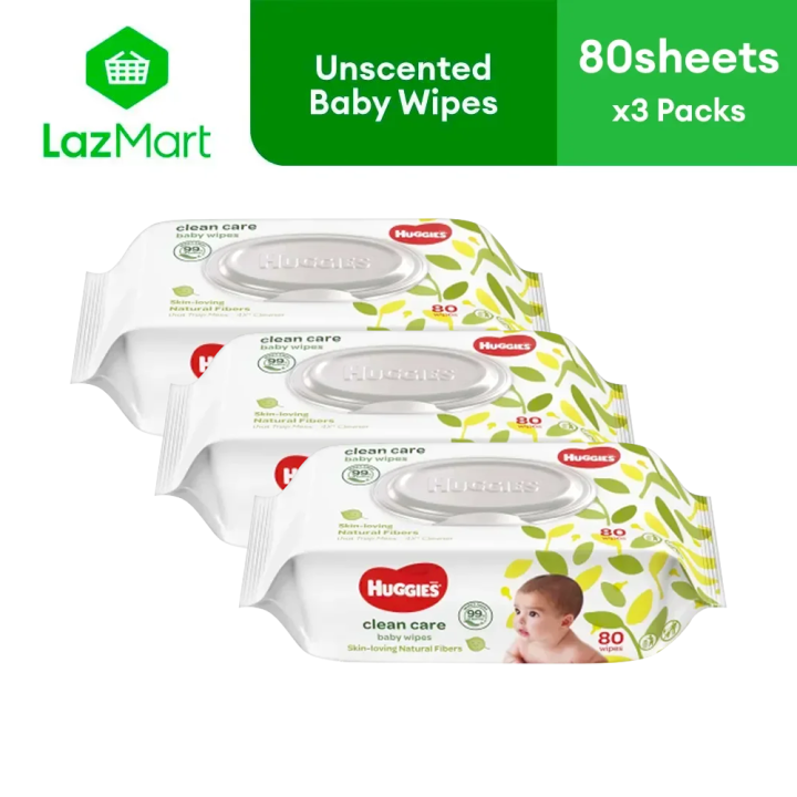 Huggies Clean Care Baby Wipes 80 sheets x packs (240 pcs