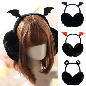 Soft and Warm Devil Plush Ear Warmers for Winter Outdoor Activities Keep You Warm in Cold Weather for Halloween
