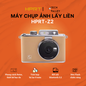 Máy Chụp Ảnh Lấy Liền HPRT- Z2 -Camera Sắc Nét 8 Hiệu Ứng Bộ Lộc Màu Kết Nối Bluetooth Dễ Dàng