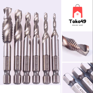 6 PCS Set Mata Bor Hexagonal Hole drill Saw Potong Power Cutting HSS - FB0746