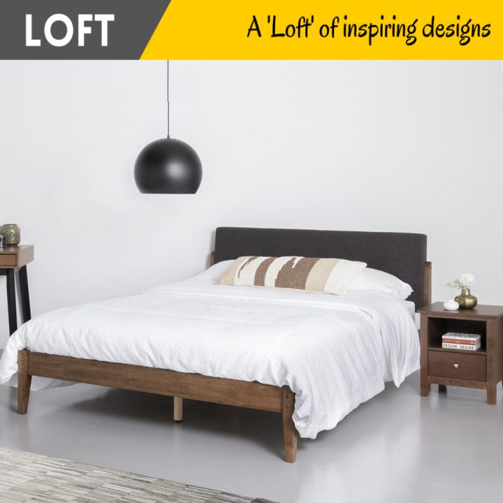 TA Design TUCKER Scandinavian Solid Wood Queen Bed Frame katil queen