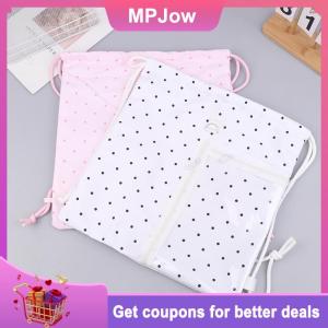【MPJow】 Cute Stars Polka Dots Drawstring Backpack With Transparent Pocket School Bag Large Capacity Lightweight Traveling Storage Bag