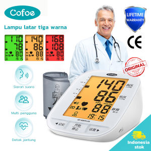 【24h Ship】Cofoe 2024 2 in 1 Alat Tensi Darah Digital Pengukur Ritme Jantung Terbaru/ Sphygmomanometer Tensi Digital/ Alat Cek Pengukur Tekanan Tensi Darah/ Blood Pressure and Heart Rhythm Monitor with Voice Automatic Digitor Tekanan Darah BP Meter