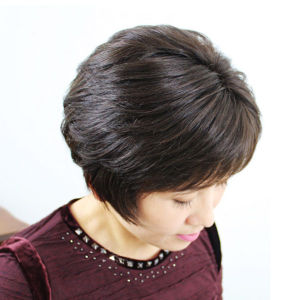 Womens Short Straight Wig Middle-Aged Womens Short Hair Wigs Fluffy Natural Realistic Hair Wigs Breathable Cap Easy To Wear Basic Wig Gift For Mothers