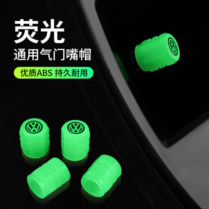 4 Pcs Lighted Tire Valve Caps Customize Logo Car Motorcycle Autoluminescence Valve Stem Covers