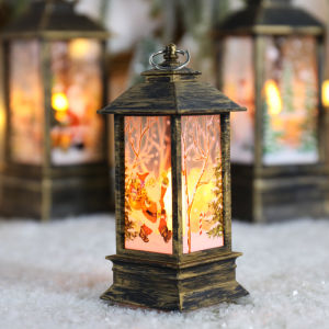 Christmas Hanging Prop Led Candles Santa Claus Light Lantern Snowman Flame Lamp Party Supplies