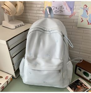 New Japanese Style ins Highly stylish fresh and sweet candy-colored bow backpack for middle and high school students lightweight double shoulder bag