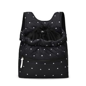ZT9IYH Waterproof Polka Dot Pets Backpack Breathable Oxford Cloth Pet Cat Dog Bag Pet Accessories Large Capacity Puppy Kiity Carrier Travel Bag Outdoors