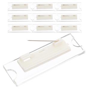 10Pcs Transparent Magnetic Acrylic Nameplate / Name Badge / NameTags School Restaurant Work etc PIN/Magnetic