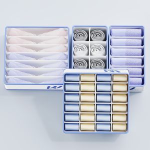 Bộ Ngăn Set 4 Hộp Đựng Quần Áo Đồ Lót Chống Nước Cao Cấp Hộp Đựng Đồ Lót 6 / 7 / 8 / 24 Ngăn Tiện Lợi