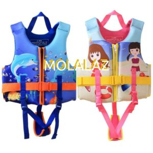 เสื้อชูชีพเด็กเล็ก เด็กโต ใช้สำหรับว่ายน้ำ มีซิป ผ้านีโอพรีน neoprene เบา ใส่สบาย แห้งง่าย