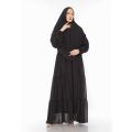 Dzellia  (Yuna) in black - Baju Gamis/gamis terbaru 2025 mewah/gamis model terbaru/gamis terbaru 2025 Gamis Set Kerudung. 