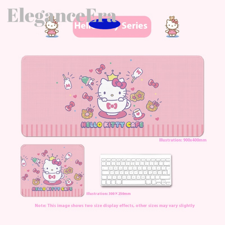 ลายการ์ตูนขนาดใหญ่เฮลโลคิตตี้แผ่นรองเมาส์น่ารักสำหรับแผ่นรองปูโต๊ะสาวๆ ...