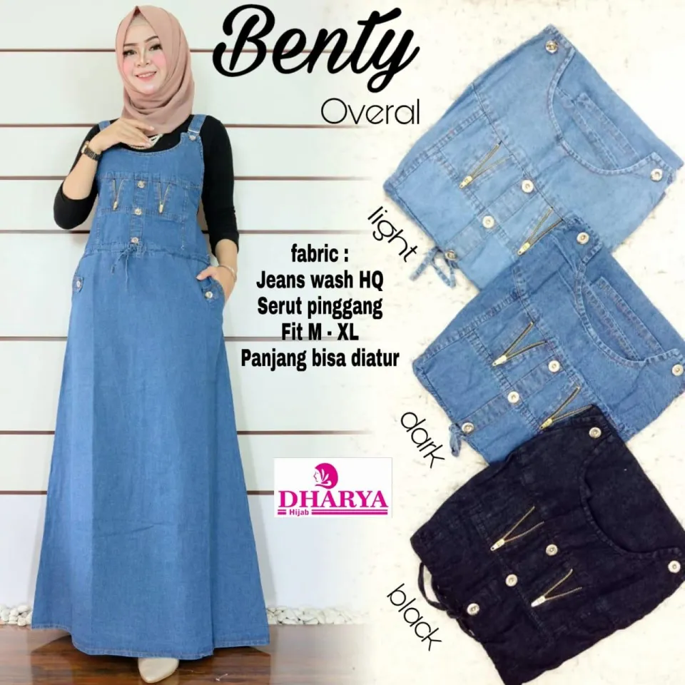 Overall on sale jeans muslimah