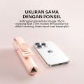 ROBOT Tripod RT-S02 Rotatable 360° Selfie Stick Pink HP Kamera Tongsis Portable 21 cm With Remote Bluetooth - Garansi 1 Tahun. 