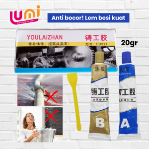 [ 20GR ] Lem Besi AB / Lem Anti Bocor / Lem Besi Kuat / Lem Penambal Besi Metal Radiator / Tahan Panas Repair Glue